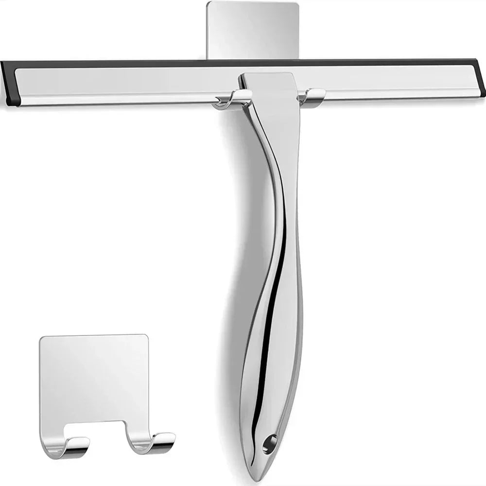 25 cm Stainless Steel Shower Squeegee with Wall Hook