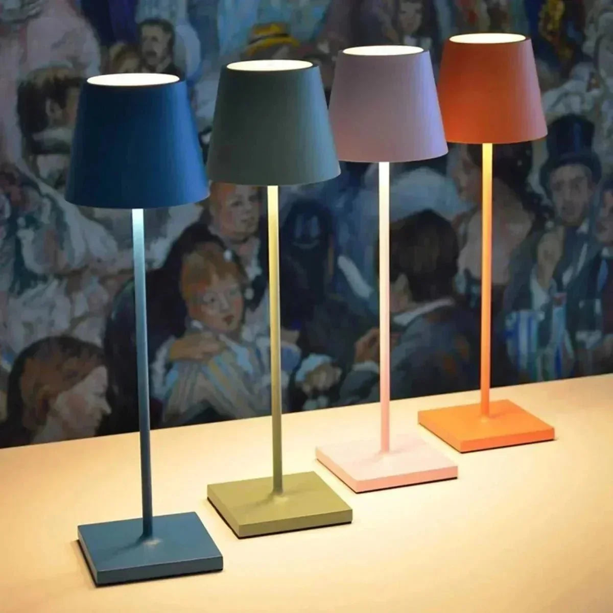 Minimal Aluminum Table Lamp in 9 Colours