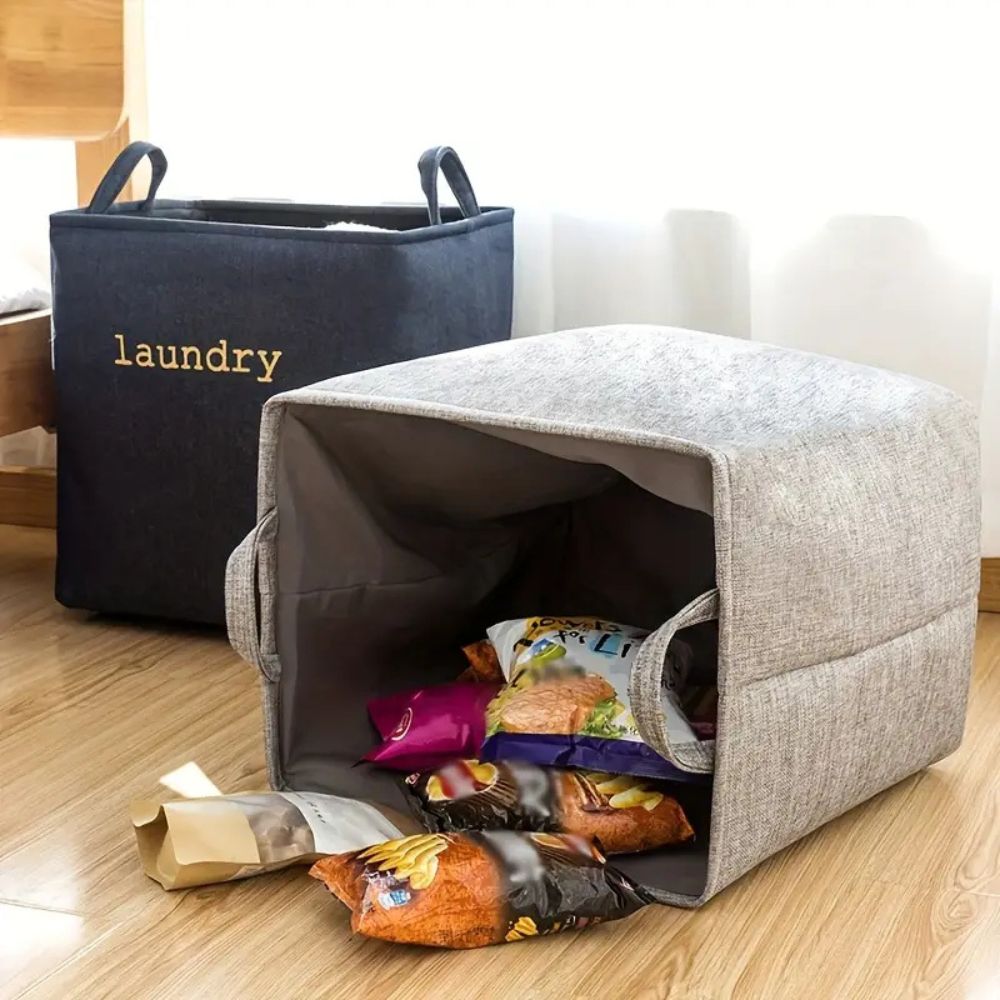 Foldable Fabric Laundry Basket – 3 Sizes, 5 Colours