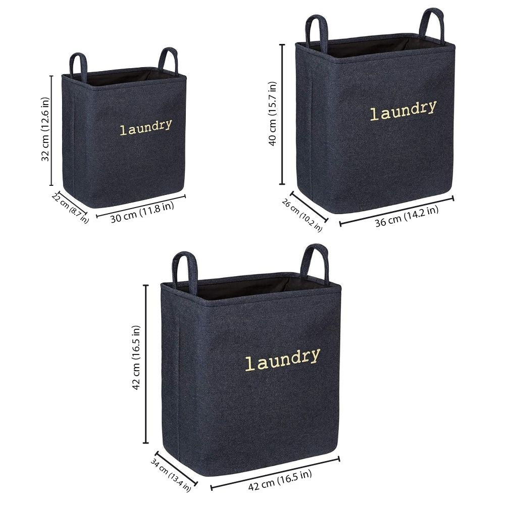 Foldable Fabric Laundry Basket – 3 Sizes, 5 Colours