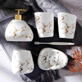 Marble Effect Ceramic Bathroom Set