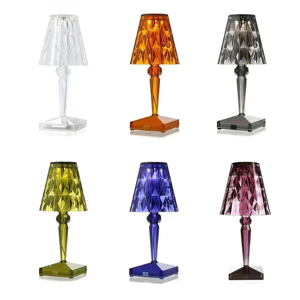 Faceted Acrylic Crystal Table Lamp