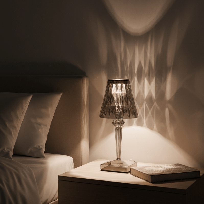Faceted Acrylic Crystal Table Lamp