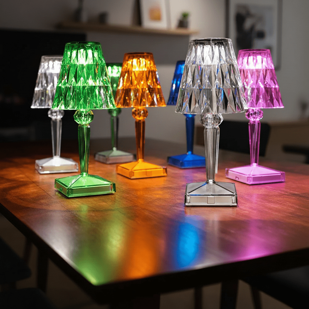 Faceted Acrylic Crystal Table Lamp