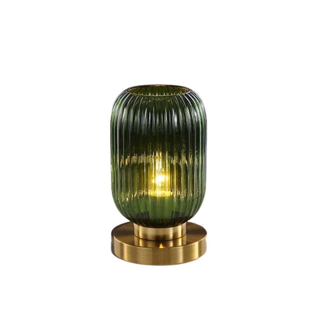 Amber Glass Table Lamp in Two Designs