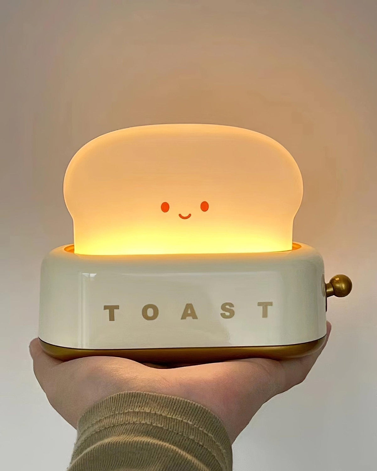 Toaster Lamp with Glowing Toast