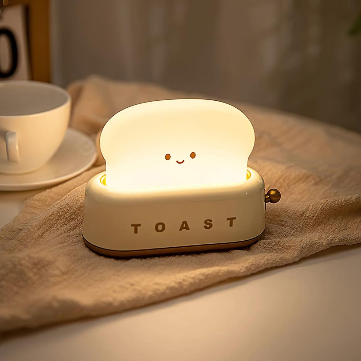 Toaster Lamp with Glowing Toast