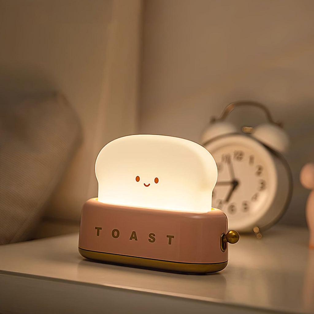 Toaster Lamp with Glowing Toast