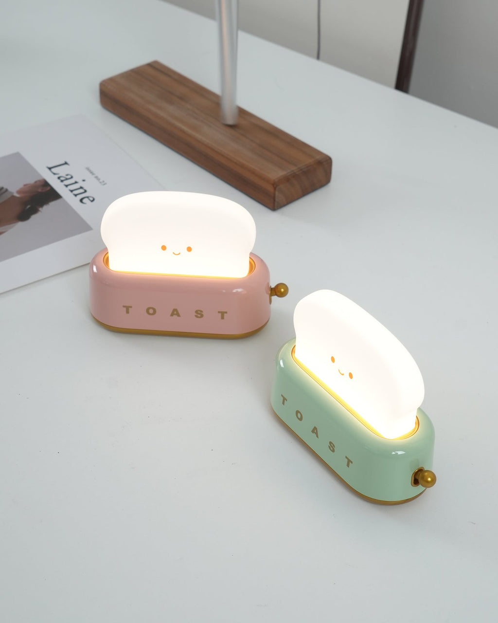 Toaster Lamp, Novelty Light with Glowing Toast