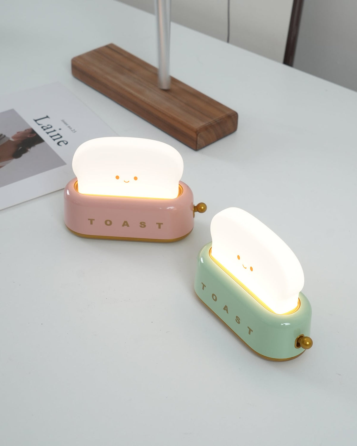 Toaster Lamp, Novelty Light with Glowing Toast