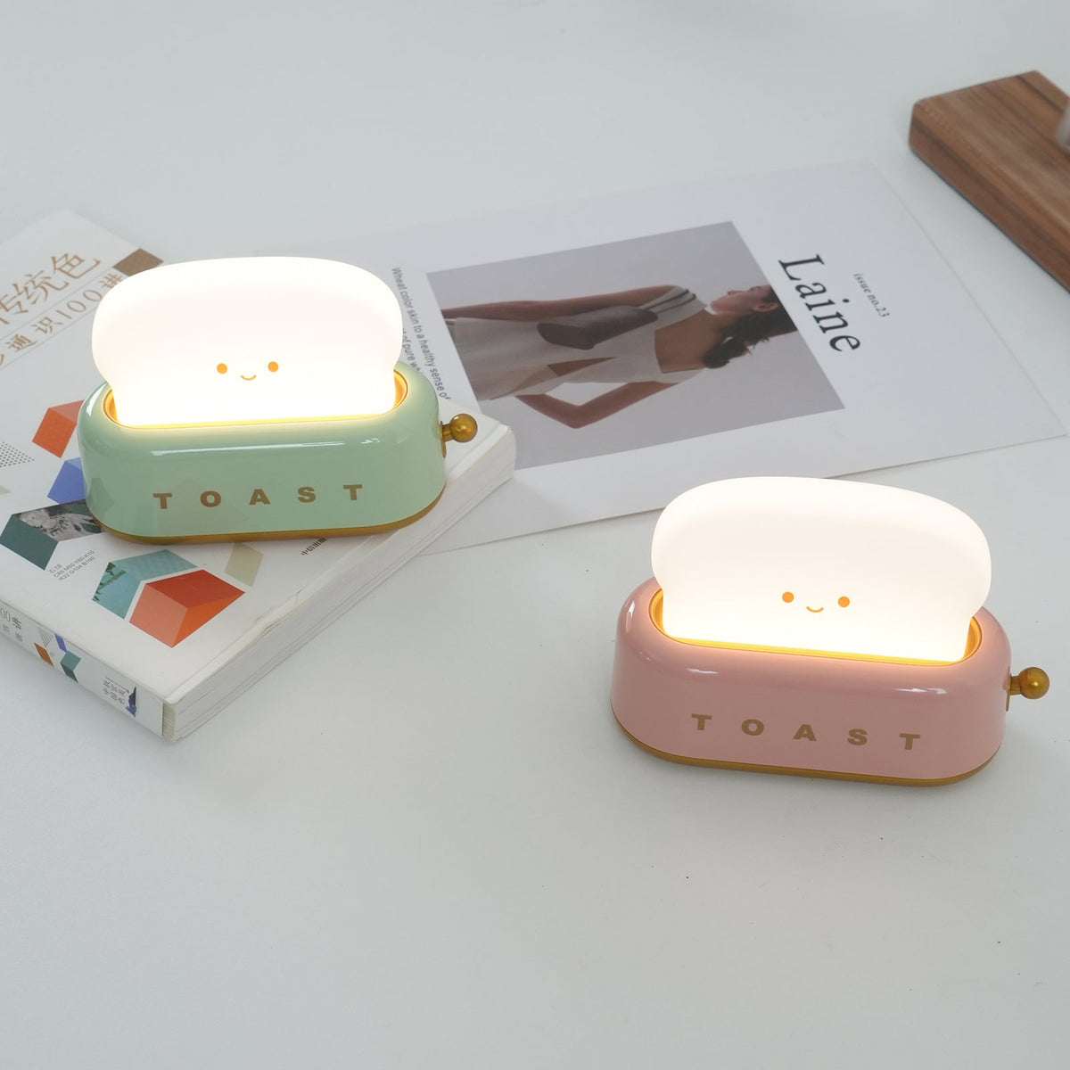 Toaster Lamp, Novelty Light with Glowing Toast