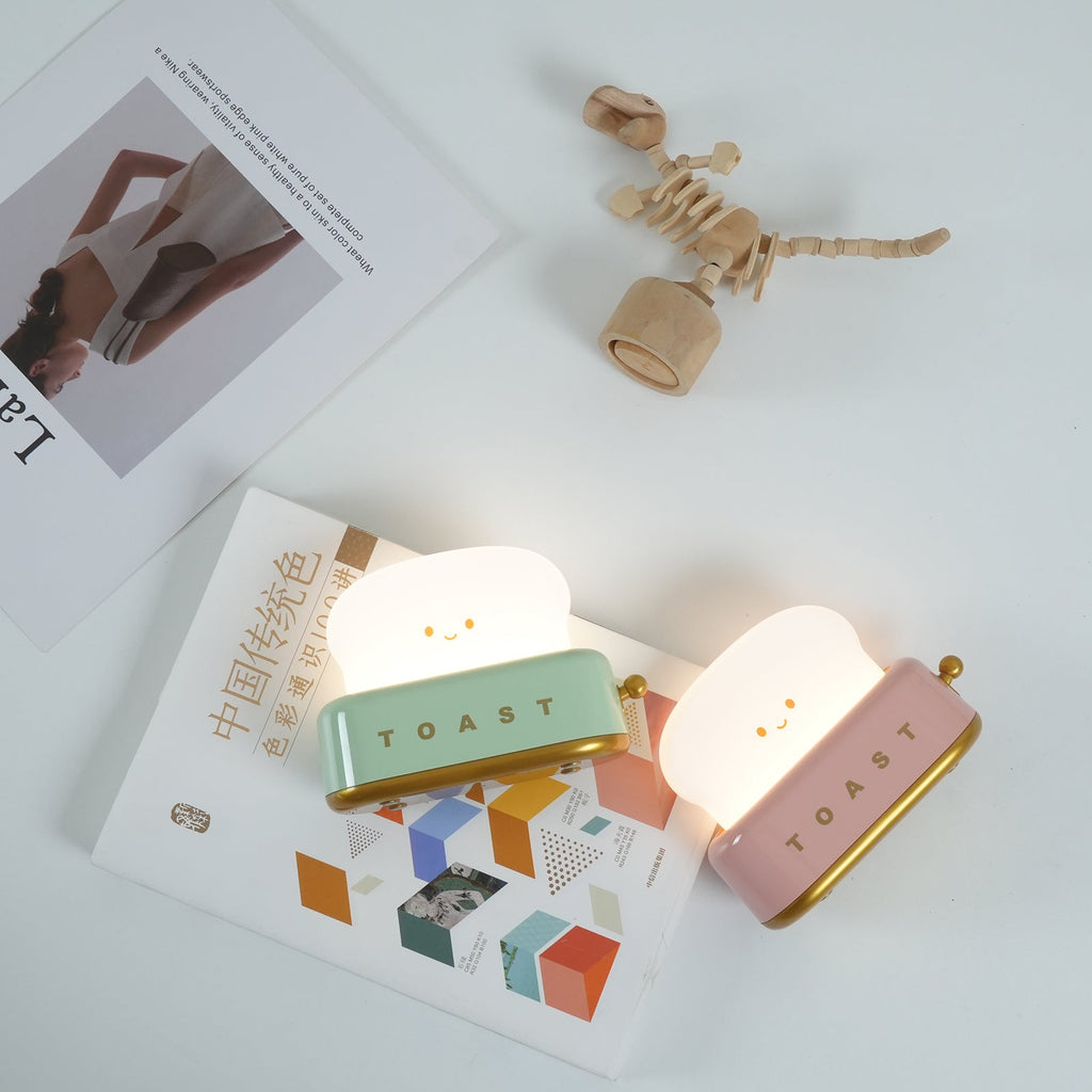 Toaster Lamp with Glowing Toast