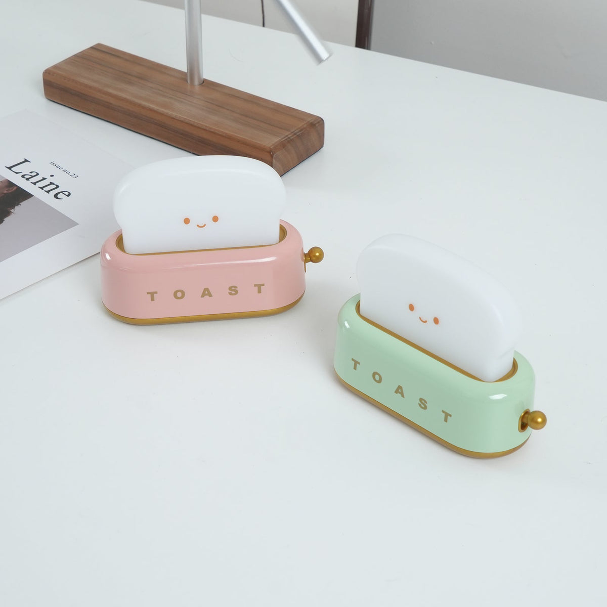 Toaster Lamp, Novelty Light with Glowing Toast