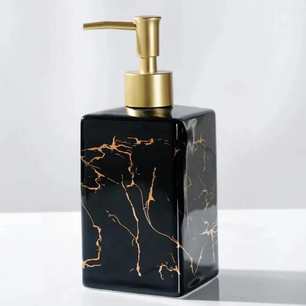 Marble Effect Soap Dispenser, Black or White