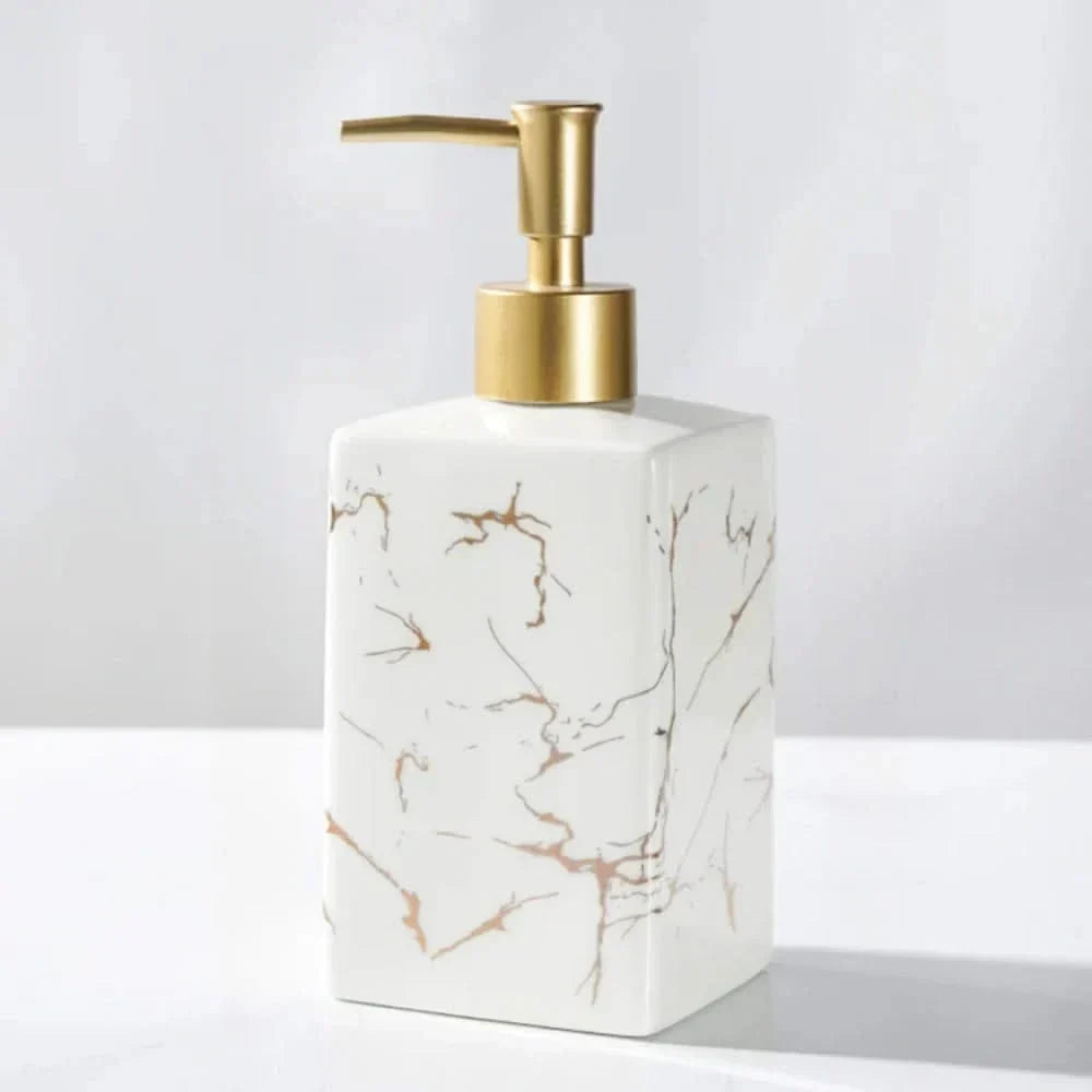 Marble Effect Soap Dispenser, Black or White