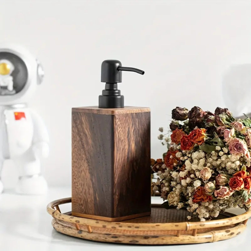 Wooden Soap and Lotion Dispenser