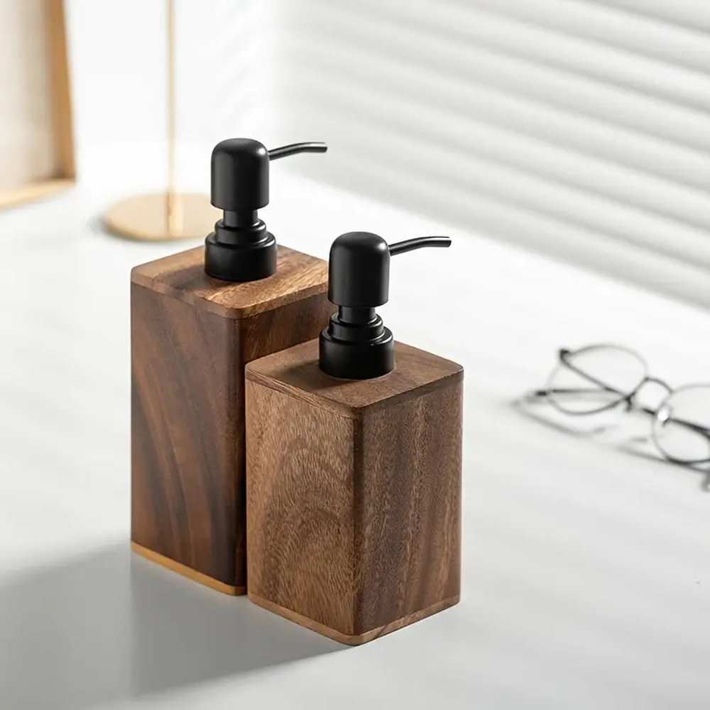 Wooden Soap and Lotion Dispenser