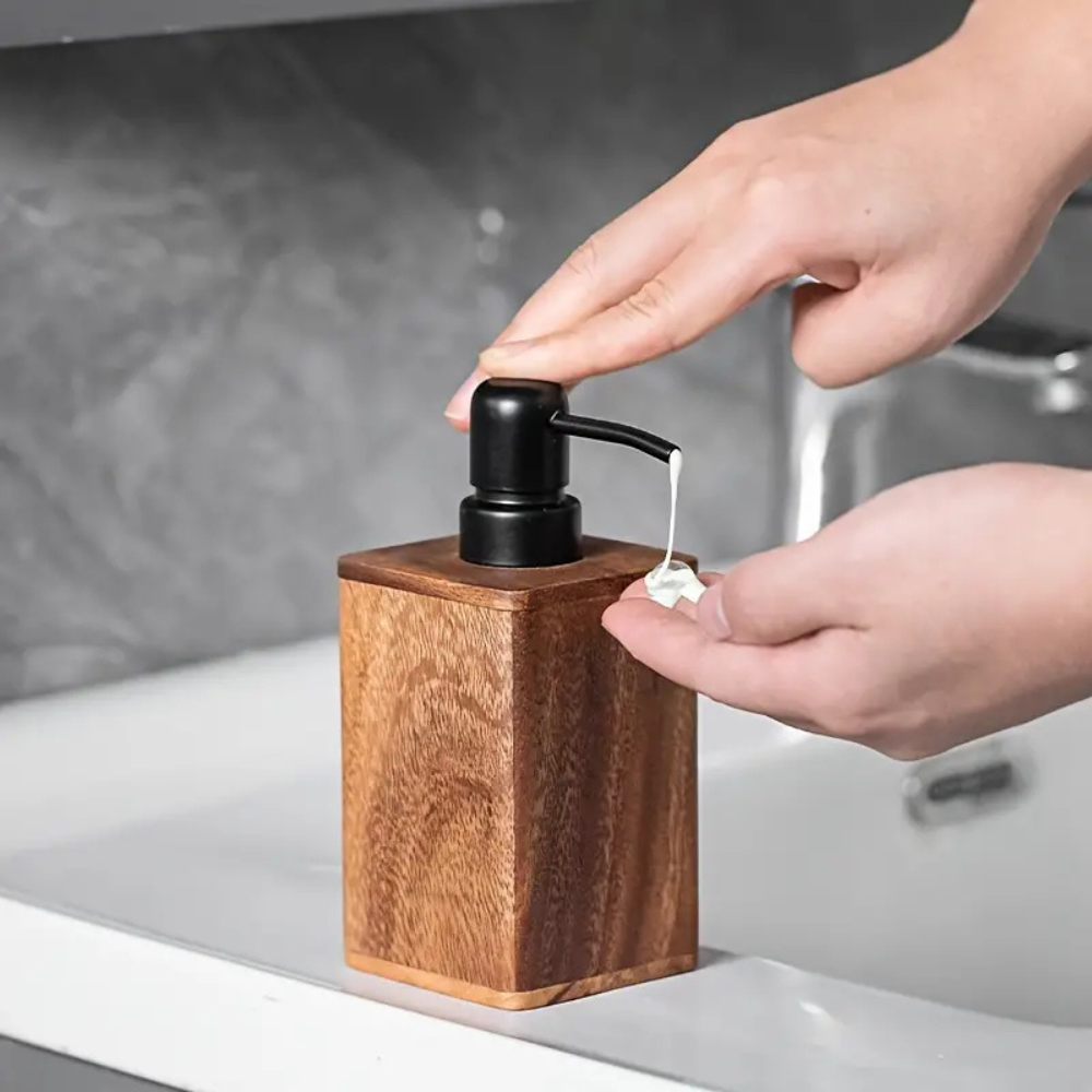 Wooden Soap and Lotion Dispenser
